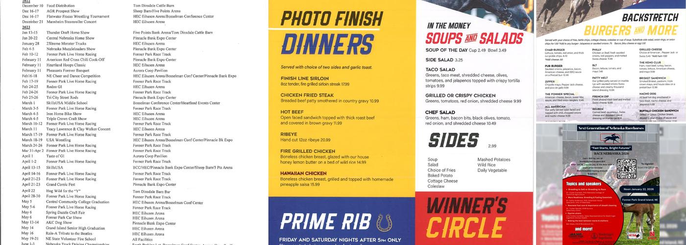 Fonner Keno Menu