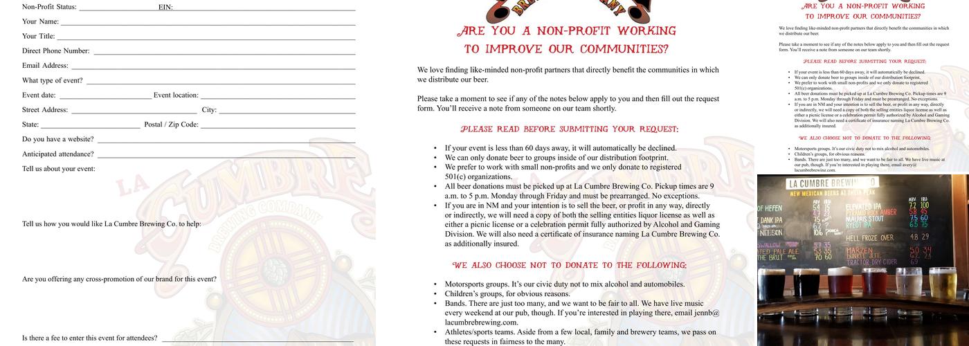 La Cumbre Brewing Co Menu