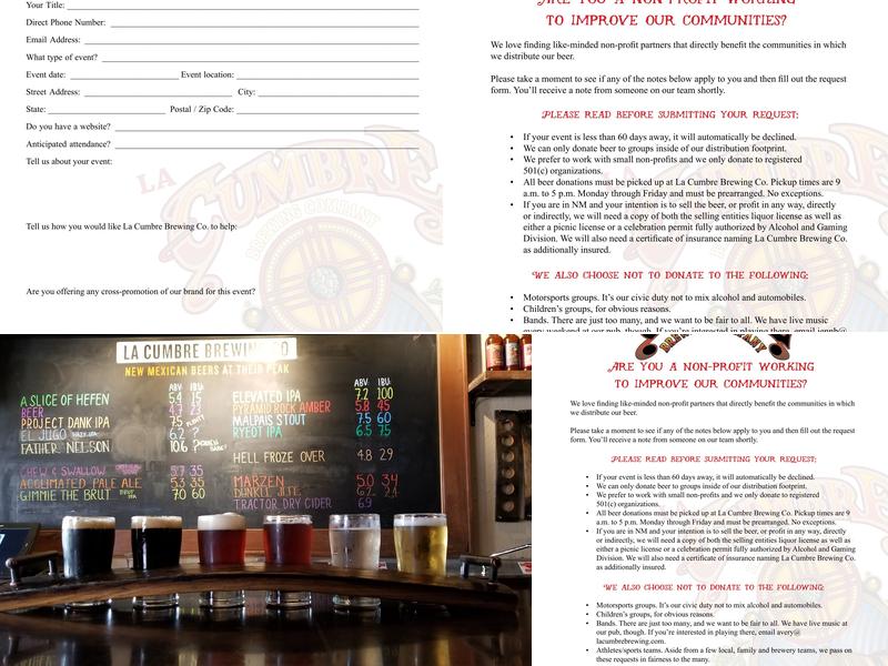 La Cumbre Brewing Co Menu