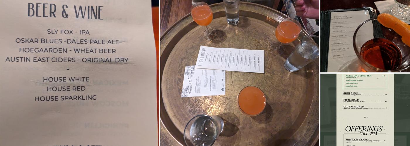 1 Tippling Place Menu