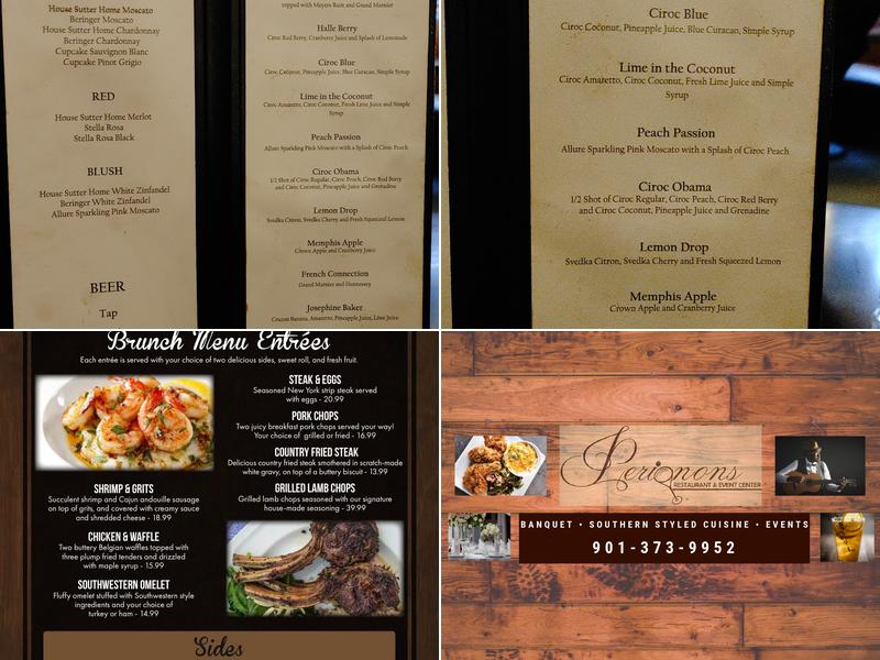 Perignons Restaurant & Event Center Menu