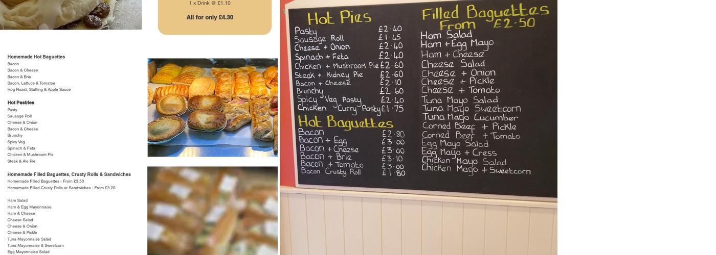 The Bakehouse Menu