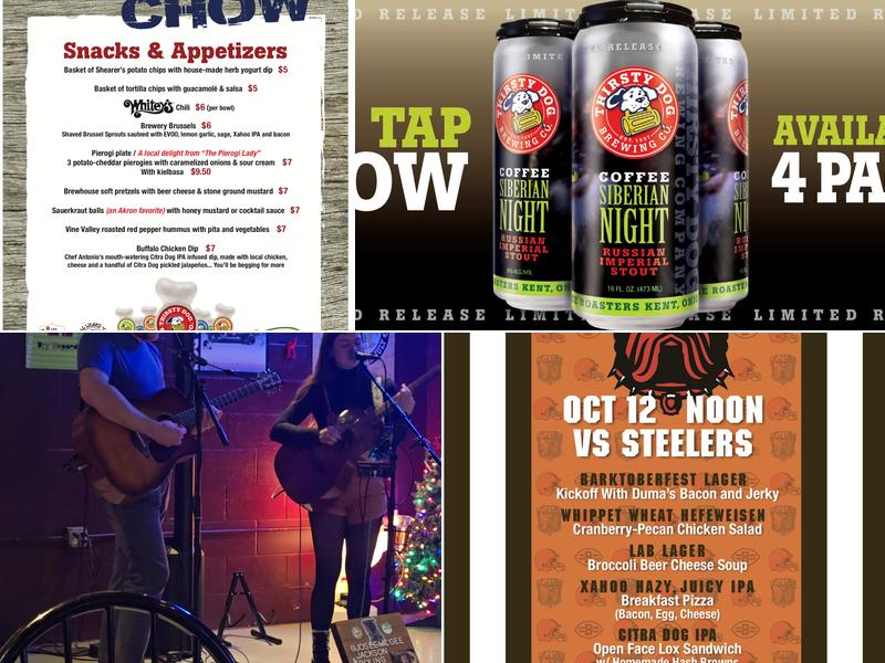 Thirsty Dog Brewing Co. Tap House Menu