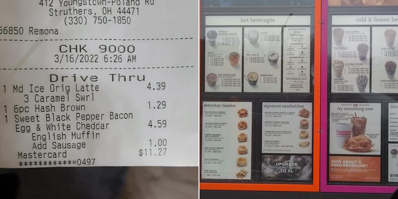 Dunkin' Menu