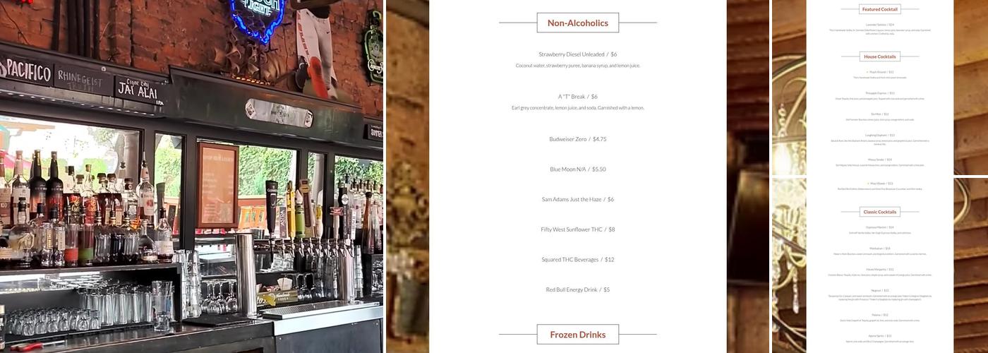 Rosedale Menu
