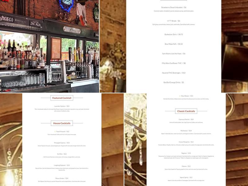 Rosedale Menu