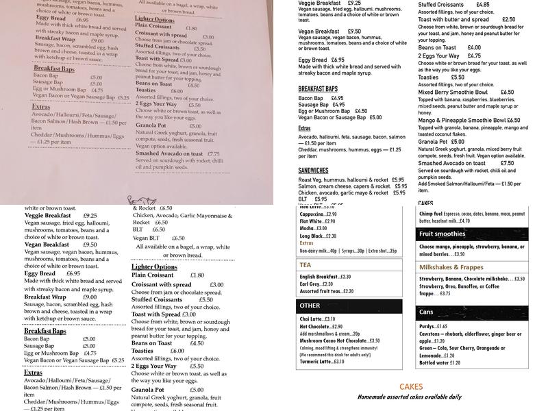 Browndog Coffee Menu