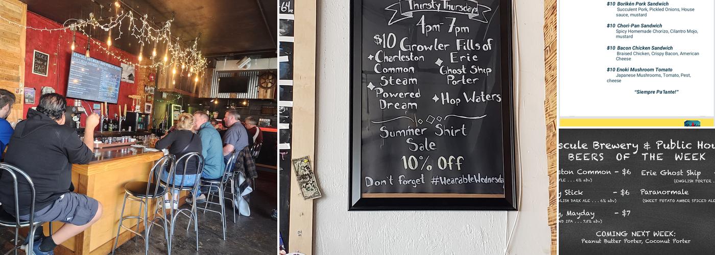 Bascule Brewery and Public House Menu