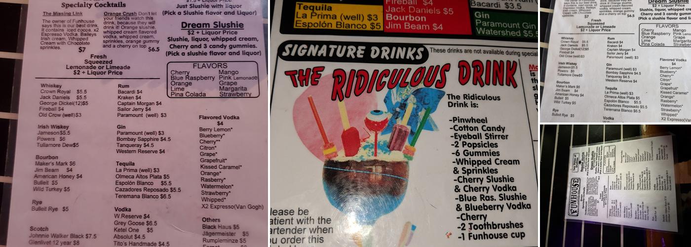 Funhouse Menu