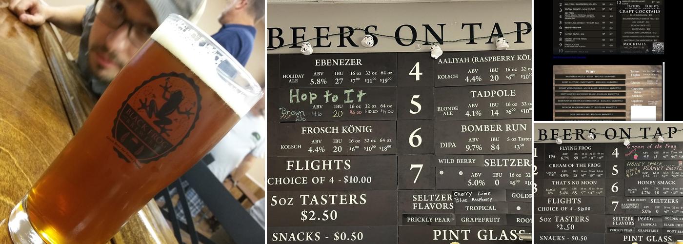 Black Frog Brewery Menu