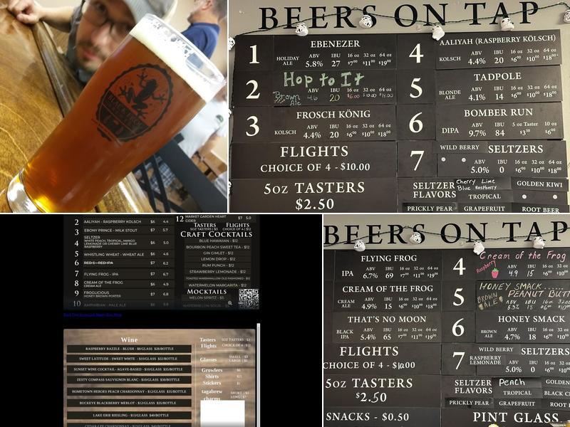 Black Frog Brewery Menu