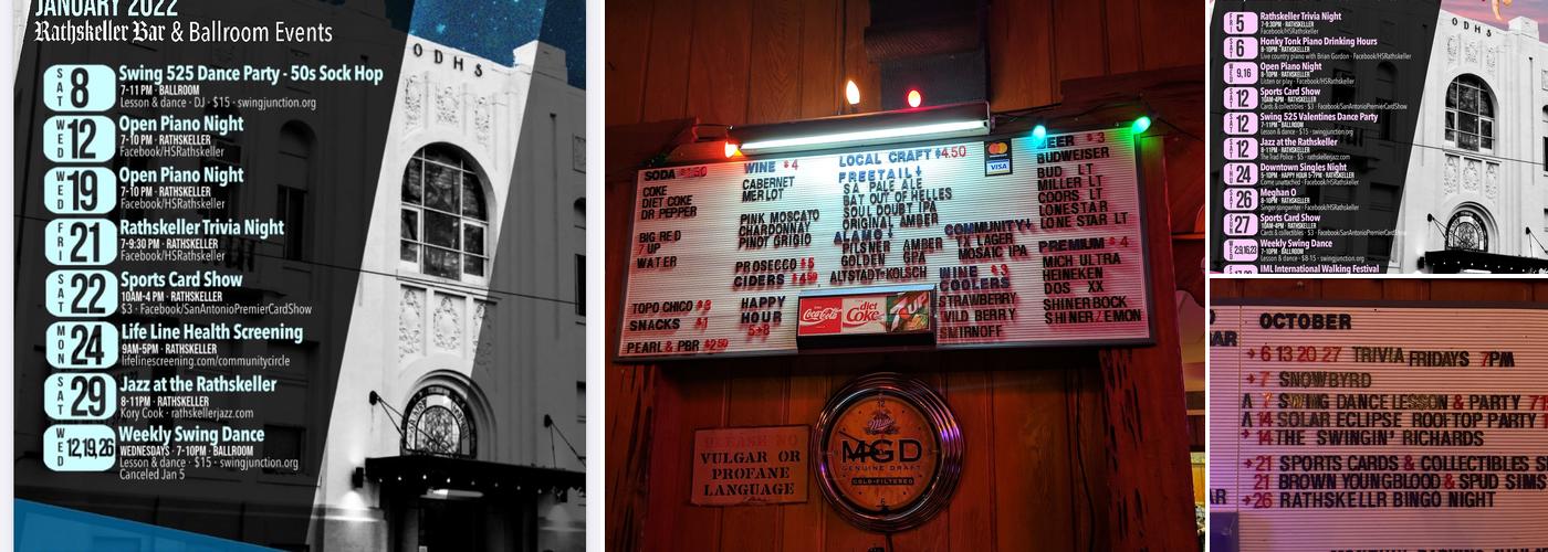 Rathskeller Bar Menu