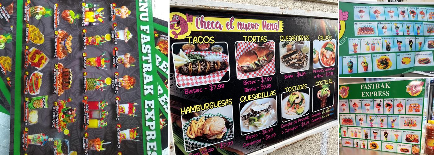 Fastrack Express Menu