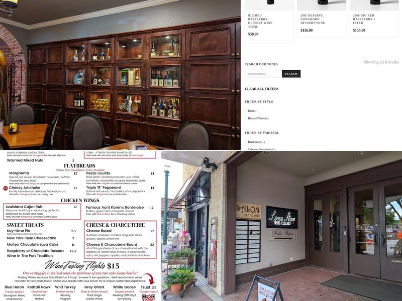 Lone Star Winery Menu