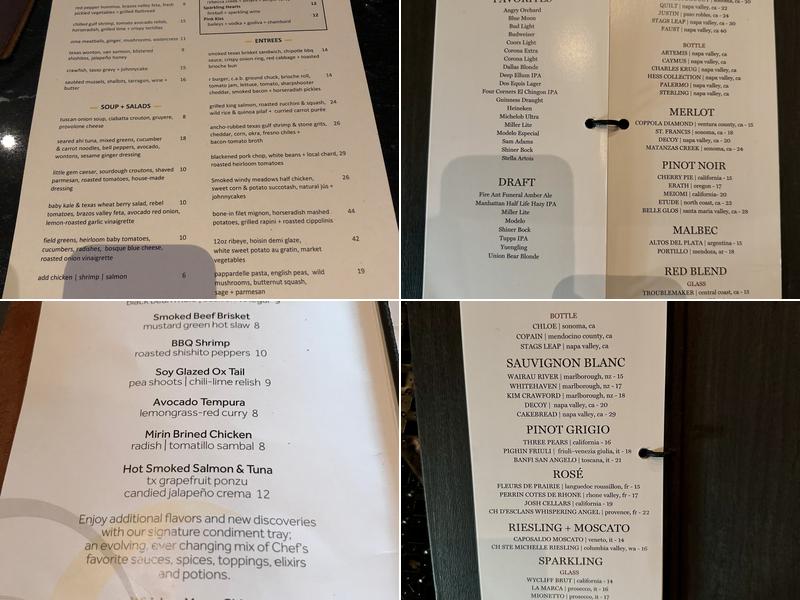 Whiskey Moon Menu