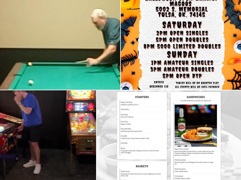 Magoos Sports Bar And Billiards Menu