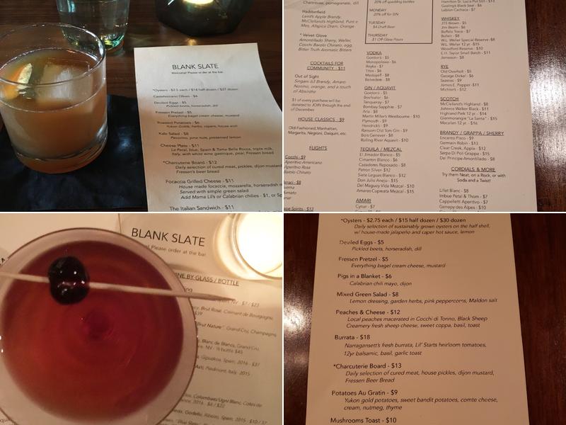 Blank Slate Menu