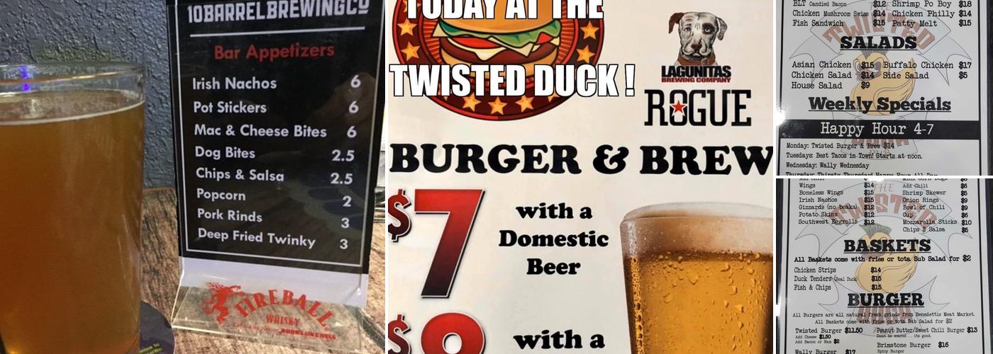 Twisted Duck Pub Menu