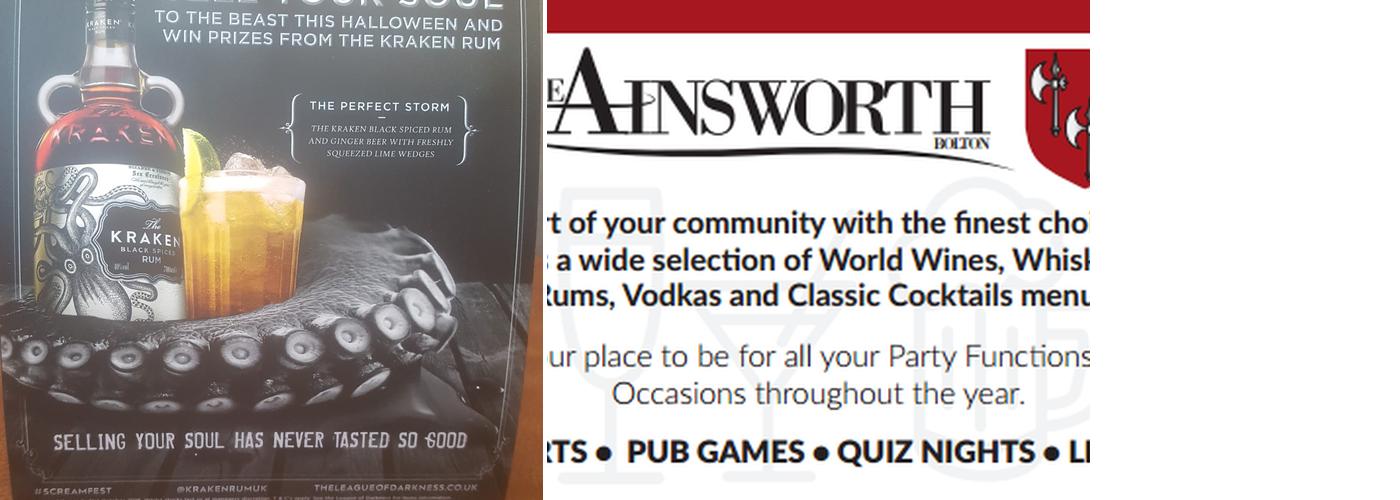 The Ainsworth Arms Menu