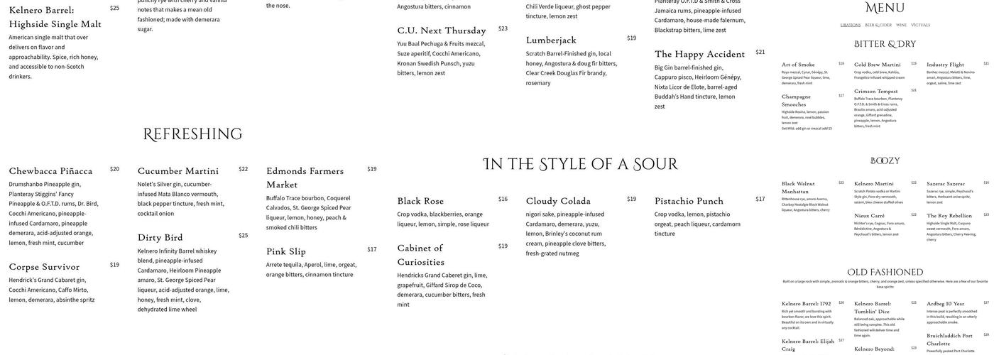 Kelnero Menu