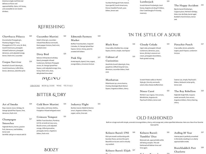 Kelnero Menu