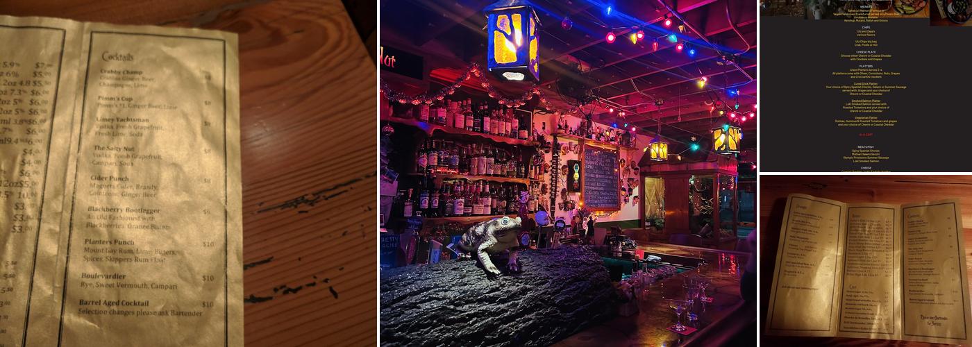 The Cozy Nut Tavern Menu