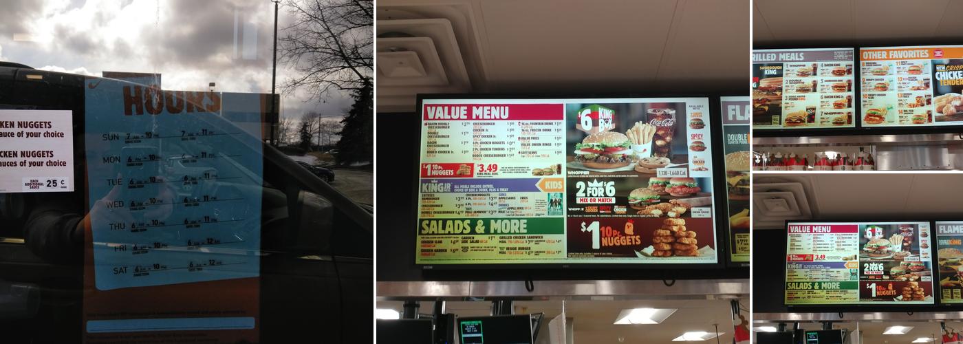 Burger King Menu