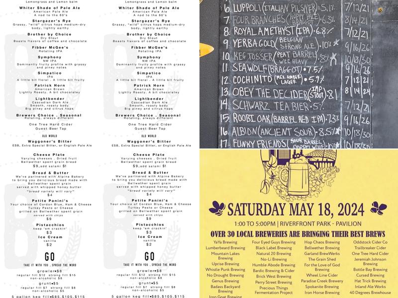 Bellwether Brewing Menu