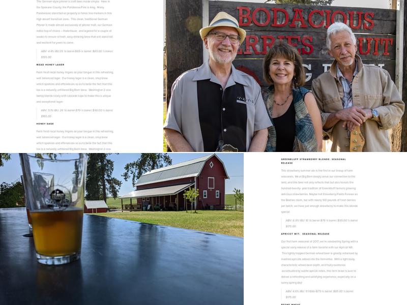 Big Barn Brewing Company Menu