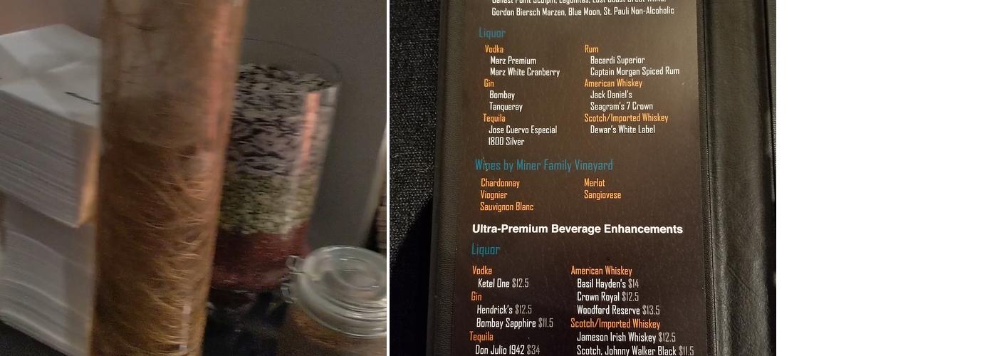 BMW lounge Menu