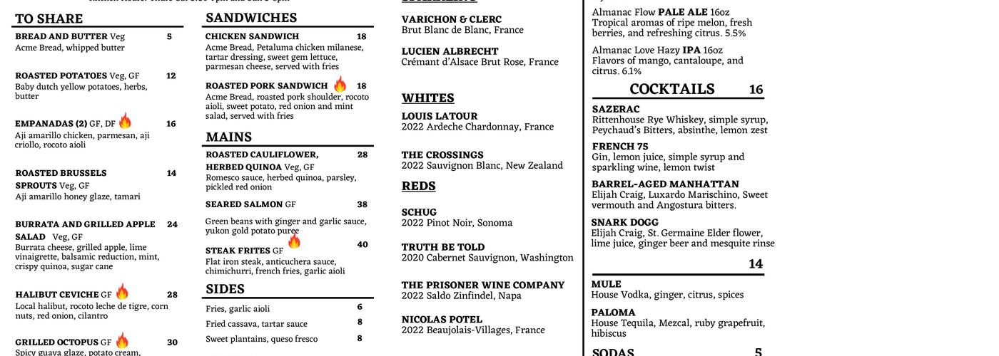 B-Side Menu