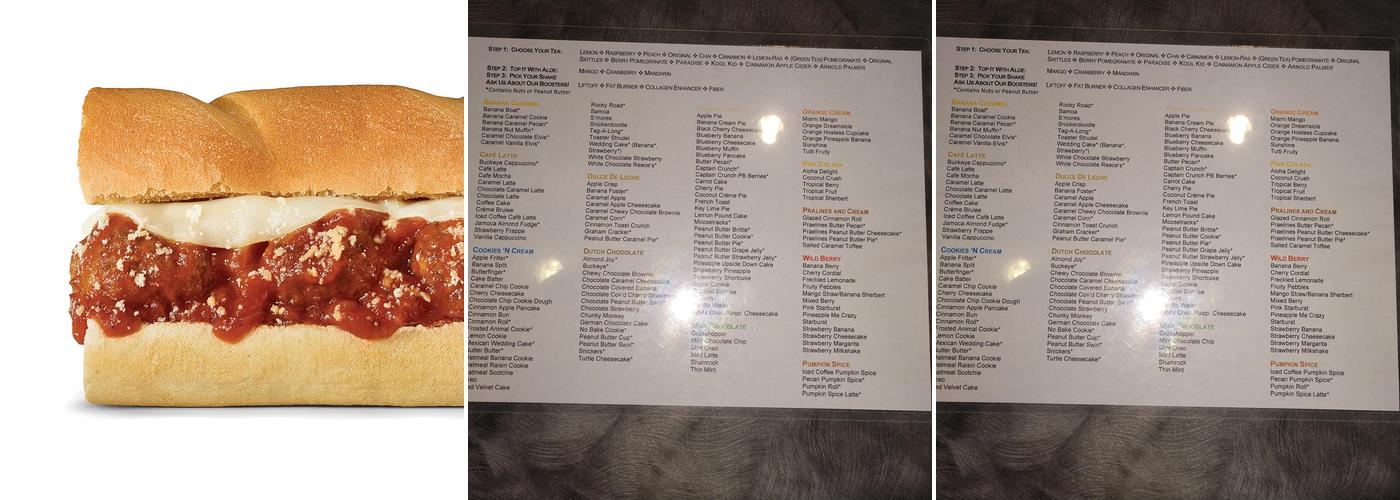 Subway Menu