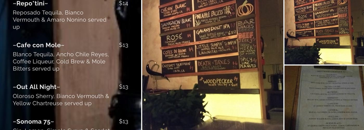 Driftwood Menu