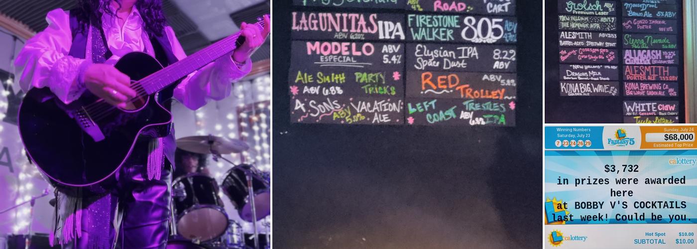 Bobby V's Cocktails Menu