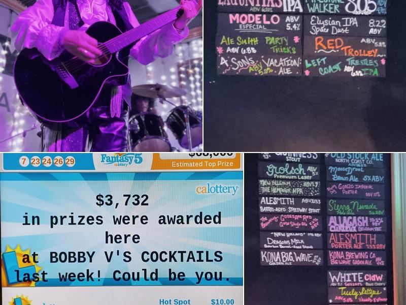 Bobby V's Cocktails Menu