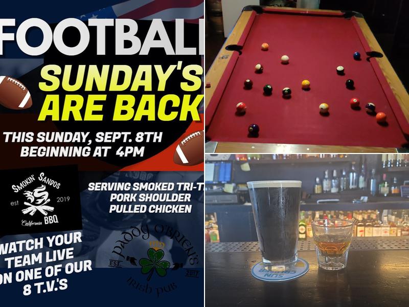 Paddy O'Brien's Irish Pub Menu