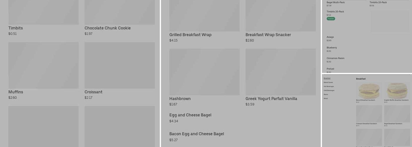 Tim Hortons Menu