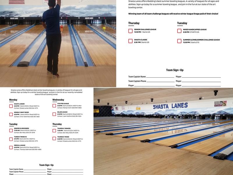 Shasta Lanes Bowling Alley Menu