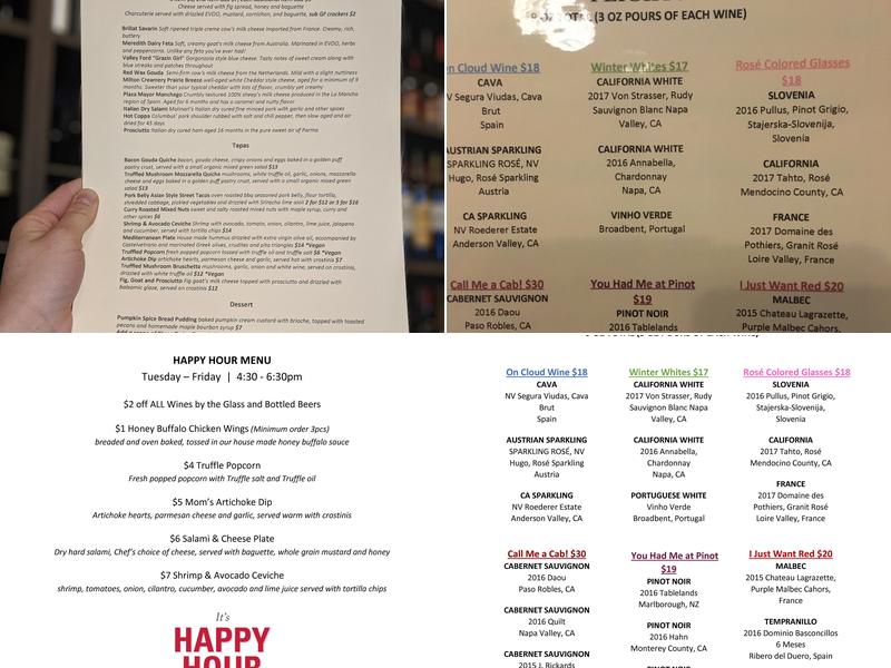 Wine Gallery Menu