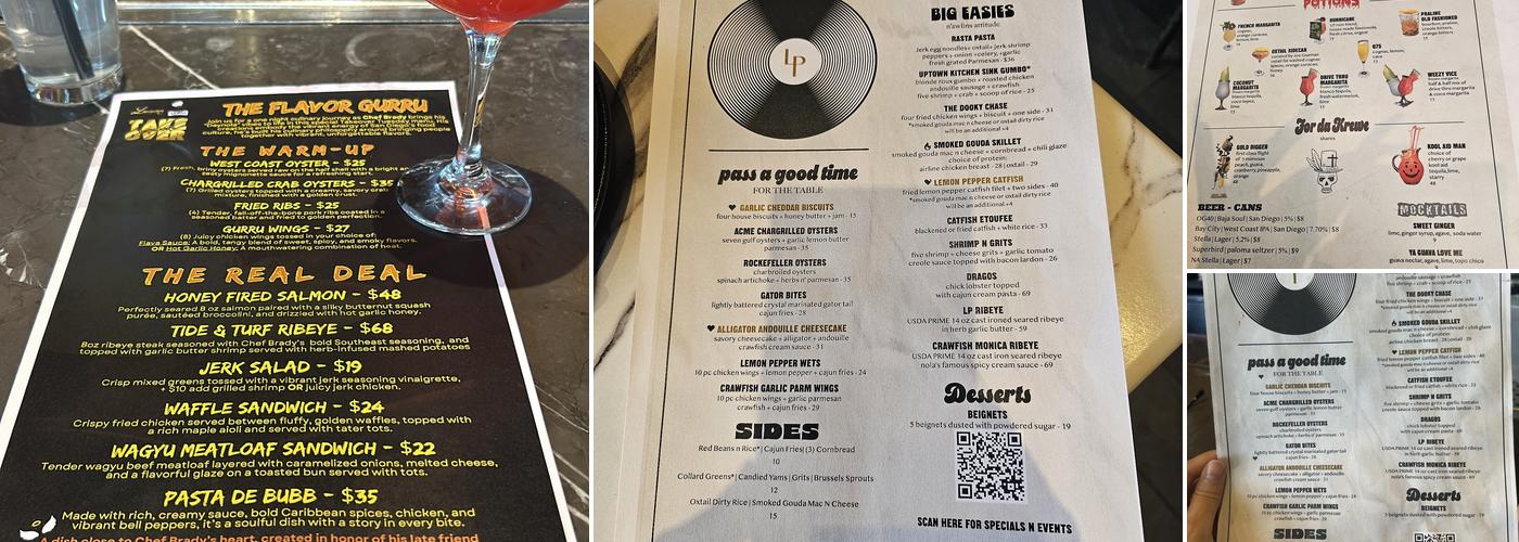 Louisiana Purchase Menu