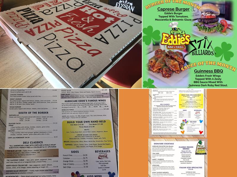 Hurricane Eddie's Menu