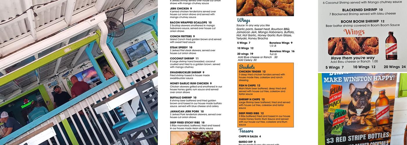 Smugglers Island Pub Menu