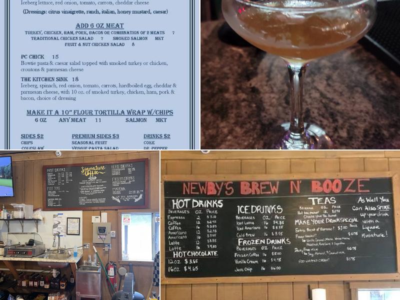Newby's Brew & Booze House Menu