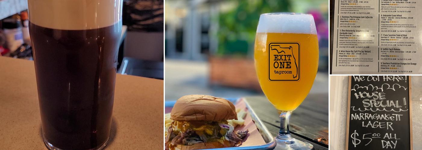 Exit One Taproom Menu