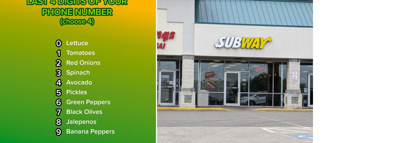 Subway Menu
