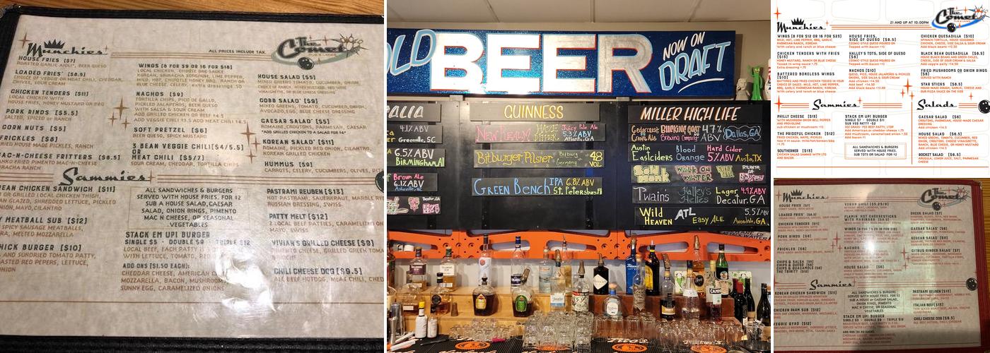 Comet Pub & Lanes Menu