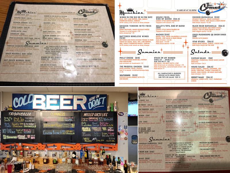 Comet Pub & Lanes Menu