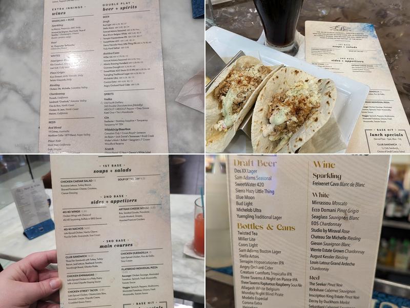 40 / 40 Bar Menu