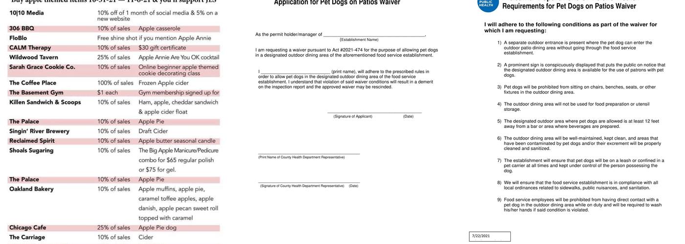 Singin' River Brewing Menu