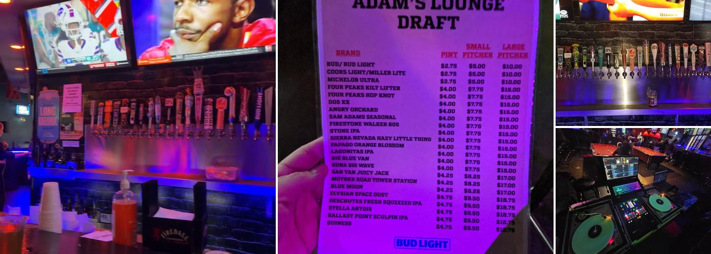 Adam's Lounge Menu